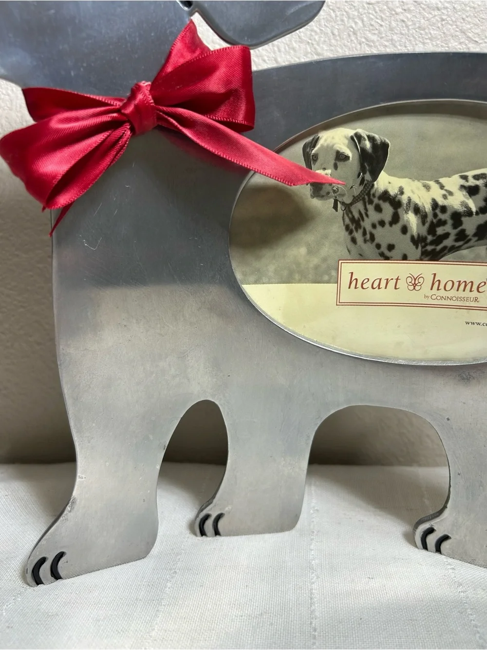 Heart & Home By Connoisseur Vintage Dog Silver Metal Table Picture Frame 6in×4in